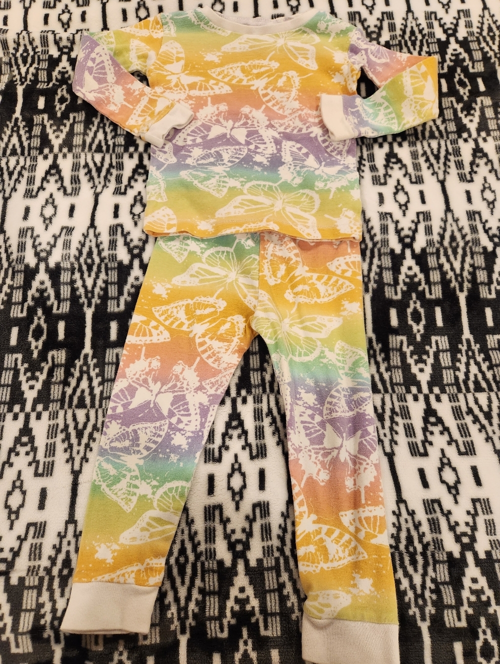 Burt's Bees Butterfly Rainbow Baby Pajama Ser, Size 2T